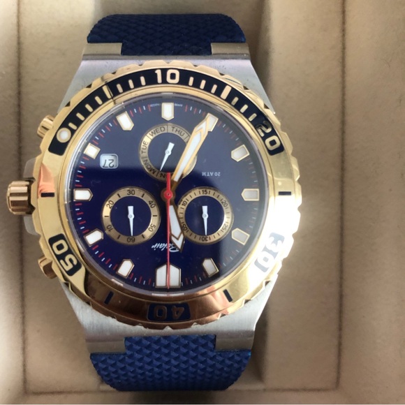 Belair Accessories Belair Mens Watch Blue Diver Chronograph